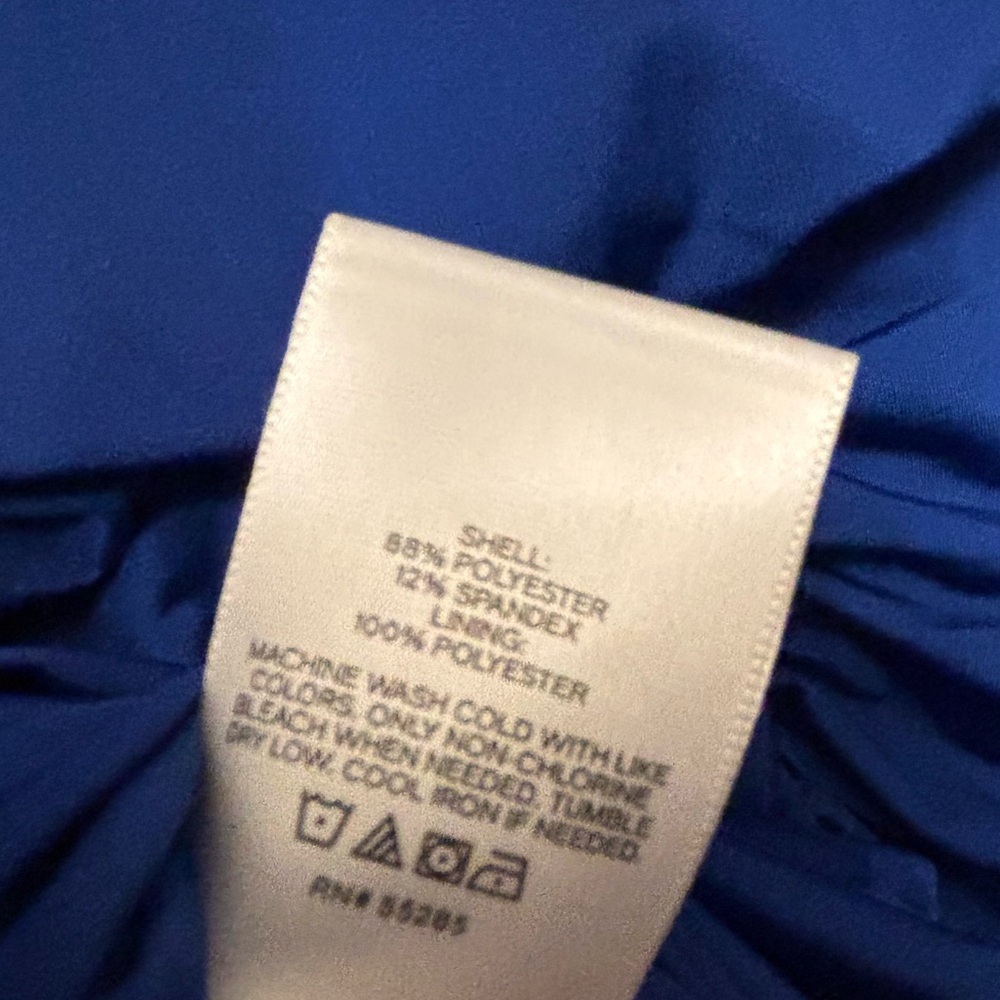 EXPRESS ROYAL BLUE BLOUSE W/ WRAP & RUCHING DETAIL XL NWT - Picture 5 of 5